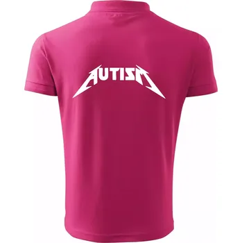 Pánská košile Autism rock nápis - Polokošile pánská Pique Polo 203 - 2XL ( Purpurová )