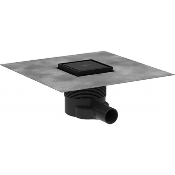 Sifon HANSGROHE - RainDrain Brilliance Podlahová vpust, 10x10 cm, matná černá 56250670