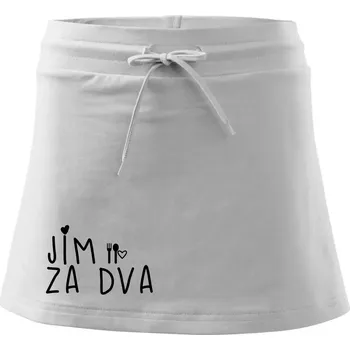 Dámská sukně Jím za dva / Piju za tři - Sportovní sukně - two in one - S ( Bílá )