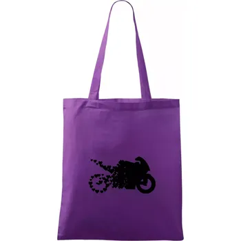Moto love - Taška bavlněná - 42 x 38 cm ( Fialová )