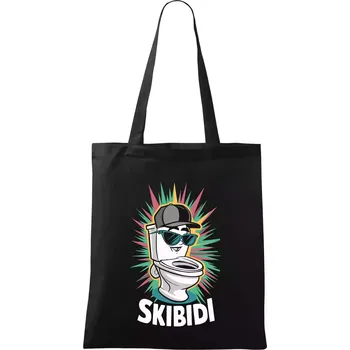 Nákupní taška Skibidi thug - Taška bavlněná - 42 x 38 cm ( Černá )