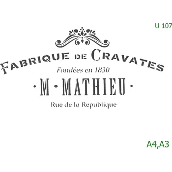 Šablona U 107 - A3 , Nelepící folie