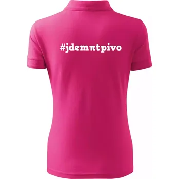 Jdem pít pivo - Polokošile dámská Pique Polo - 2XL ( Purpurová )