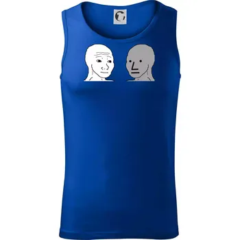 Wojak (Feels Guy) a NPC - Tílko pánské Core - S ( Královská modrá )