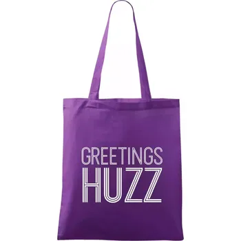 Greetings HUZZ - Taška bavlněná - 42 x 38 cm ( Fialová )