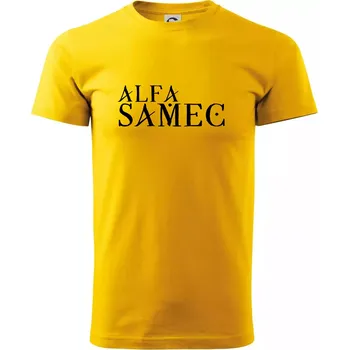 Alfa Samec - Triko extra velké (5-8XL) - 7XL ( Žlutá )