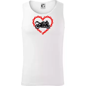 Moto srdce řetěz - supersport - Tílko pánské Core - 2XL ( Bílá )