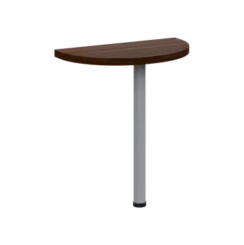 Stolová podnož SIJD - 80 přístavba jednací, kovová podnož stříbrná, síla desky 36 mm, široká 800 mm, ořech královský