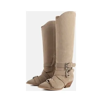 Dámské kozačky L37 Kozačky FREAK ME NOW Béžová 39