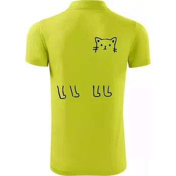 Pánská košile Kočka - pes - tygr -Dokresli zvíře - Polokošile Victory sportovní (dresovina) - M ( Limetková )