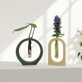 Váza PlantBee Mini vázy na množení Sora ovál starorůžová