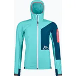 Dámská softshellová bunda Ortovox Berrino s kapucí modrá 6027700007