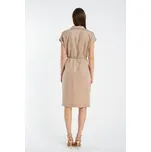 CLICK Košilové šaty 60-6136 Béžová Close Fit 38