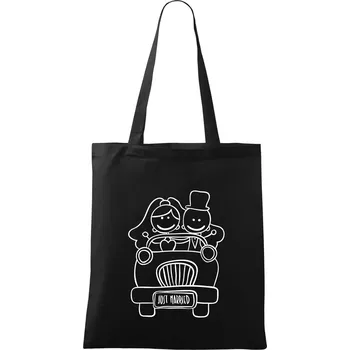 Svatební auto - Taška bavlněná - 42 x 38 cm ( Černá )