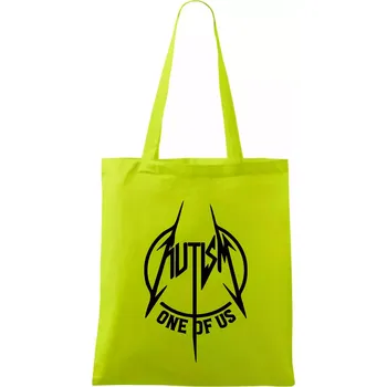 Autism one of us - Taška bavlněná - 42 x 38 cm ( Limetková )