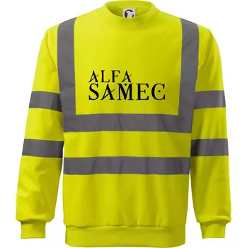 Pánská mikina Alfa Samec - Reflexní mikina - M ( Neonově žlutá )