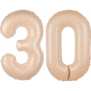 Balónek Fóliové balónky číslo 30 karamelové barvy, 100 cm