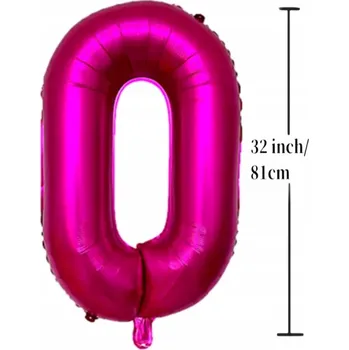 Balónek FÓLIOVÝ BALÓNEK ČÍSLICE 0 NAROZENINY OSLAVA PÁRTY ZELENÝ 81 CM (32 PALCŮ)
