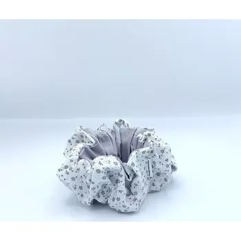 Bavlněná Scrunchie gumička kvítky XXL II.