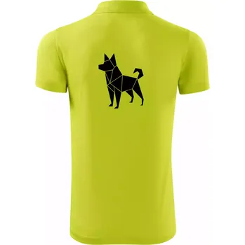 Pánská košile Origami pes z boku - Polokošile Victory sportovní (dresovina) - 2XL ( Limetková )