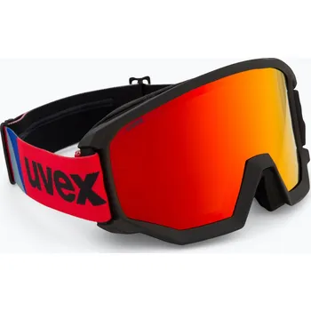 Lyžařské brýle UVEX Athletic FM black matt/mirror red orange clear