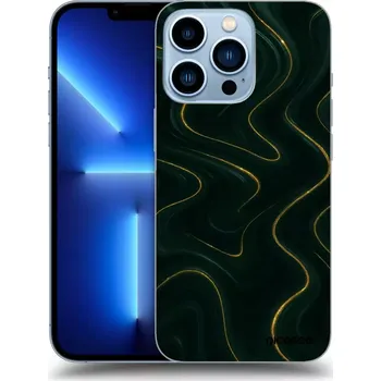 Pouzdro na mobilní telefon Picasee silikonový černý obal pro Apple iPhone 13 Pro - Vawes