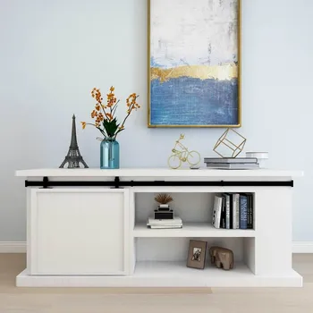 Tesařské kování vidaXL Kování pro posuvné dveře skříně uhlíková ocel 200 cm [148018] Barva: Černá