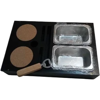 Organizér na pohovku, tác Na Servírování Jednohubek a vína, černý