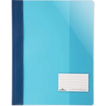 Durable 2690, prezentační rychlovazač PVC A4 s přední průhlednou kapsou Barva: Modrá