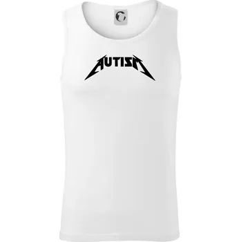 Autism rock nápis - Tílko pánské Core - M ( Bílá )