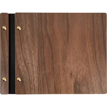 Fotoalbum Kniha hostů na Svatební Hostina, Přijímání, Křtiny - Dřevěné Pamětní Album, 60 stran