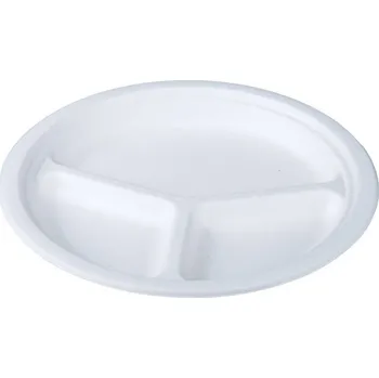 Jednorázové nádobí Talířek Love Nature z cukrové třtiny 50 ks