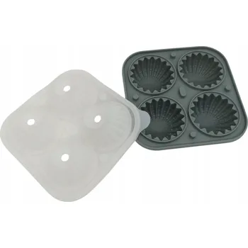 Tvořítko na led SILIKONOVÁ FORMA NA LED KOULE MUŠLE SPIRÁLY NÁPOJE DEZERTY ŠEDÁ XXL