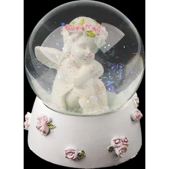 Vánoční dekorace Sněžítko anděl Ø6,5 cm Varianta: 1 bílá, Balení: 1 ks