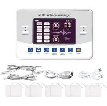Elektrostimulátor svalů a nervů 12 režimů Nízkofrekvenční masážní přístroj s elektrodami USB napájení