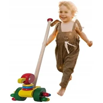 Dřevěná hračka DŘEVĚNÁ PĚCHOVADLO PRO DĚTI ZVÍŘÁTKO 55 CM ODRÁŽEDLO MIX VZORŮ E2205 EMAJ