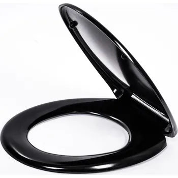 WC sedátko Černé univerzální sedátko na WC pro CERSANIT KOŁO ROCA HYBNER