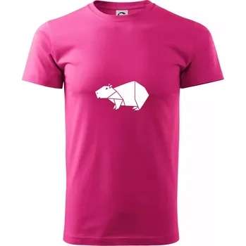 Pánská móda Origami kapybara - Klasické pánské triko vyšší gramáže - XS ( Purpurová )