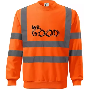 Pánská mikina Mr. Good - Reflexní mikina - M ( Neonově oranžová )