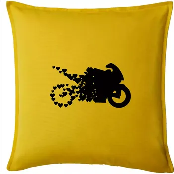 Polštář Moto love - Polštář 50x50 - 50x50 - Pouze potah ( Žlutá )