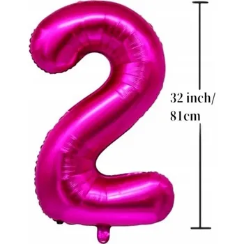Balónek Fóliový balónek ČÍSLICE 2 Narozeniny Oslava Zelený 81 cm (32 palců)