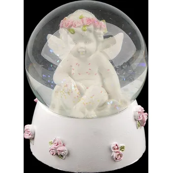 Vánoční dekorace Sněžítko anděl Ø6,5 cm Varianta: 2 bílá, Balení: 1 ks