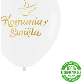 Balónek Latexové balónky Svaté Přijímání holubice zlatá 30cm 3ks