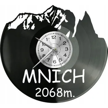 Hodiny Mnich Tatry Polsko Nástěnné Hodiny Vinylová Deska Moderní Dekorativní