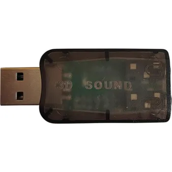 USB flash disk Externí USB zvuková karta 5,2x2,3 cm Náhrada PCI pro notebook Rozhraní USB na audio Mikrofon a sluchátka Adaptér Zvukový kanál černá