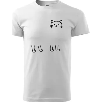 Kočka - pes - tygr -Dokresli zvíře - Triko extra velké (5-8XL) - 6XL ( Bílá )