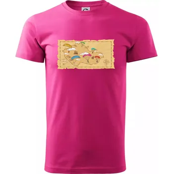Pánské tričko Paragliding v ČR - Klasické pánské triko vyšší gramáže - 4XL ( Purpurová )