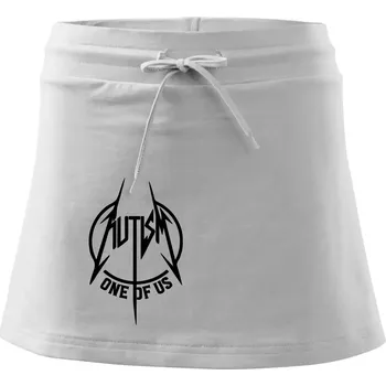 Dámská sukně Autism one of us - Sportovní sukně - two in one - M ( Bílá )