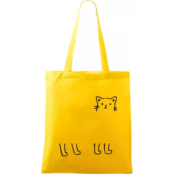 Kočka - pes - tygr -Dokresli zvíře - Taška bavlněná - 42 x 38 cm ( Žlutá )
