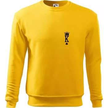 Pánská mikina King & Queen logo na prso - Mikina Essential pánská - L ( Žlutá )